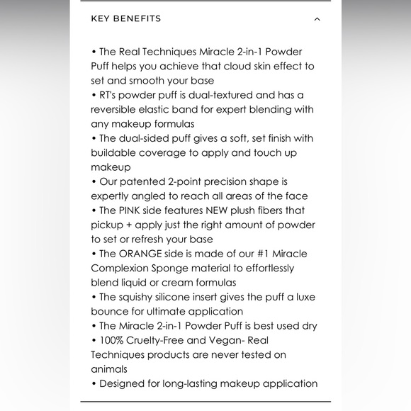 ✨🆕Real Techniques Miracle 2-In-1 Powder Puff/Liquid Makeup Puff!!💜✨ - Picture 11 of 14